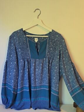 GAP Blue Patterned Boho Tunic